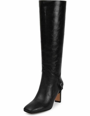 Bota abajo de la rodilla de piel para mujer Bota abajo de la rodilla de piel para mujer