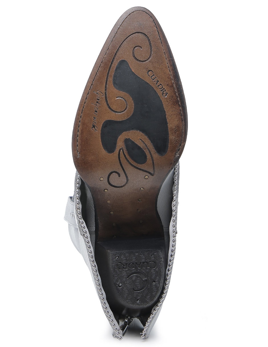 Bota cowboy arriba del tobillo Franco de piel para mujer 7