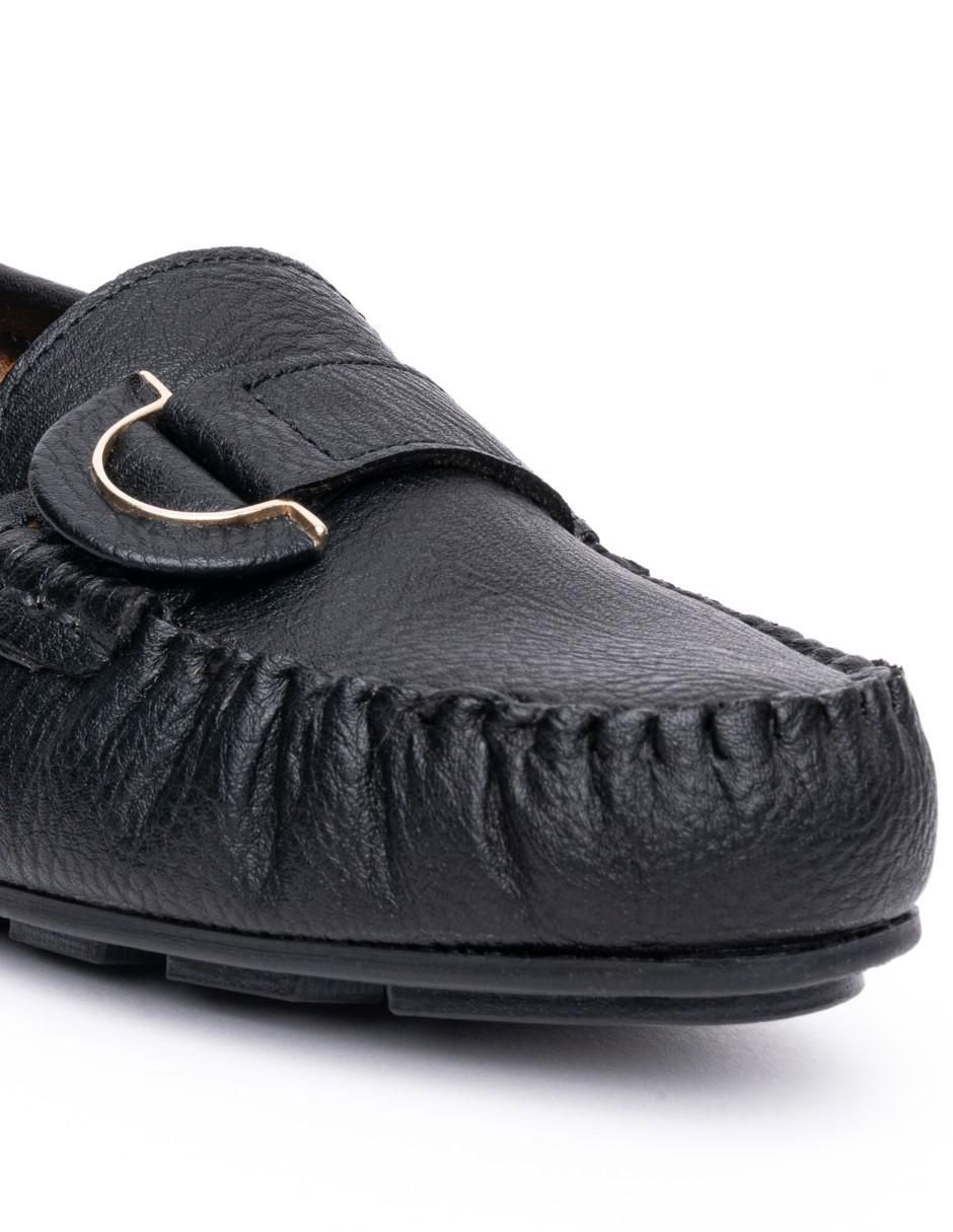 Mocasín de piel para mujer