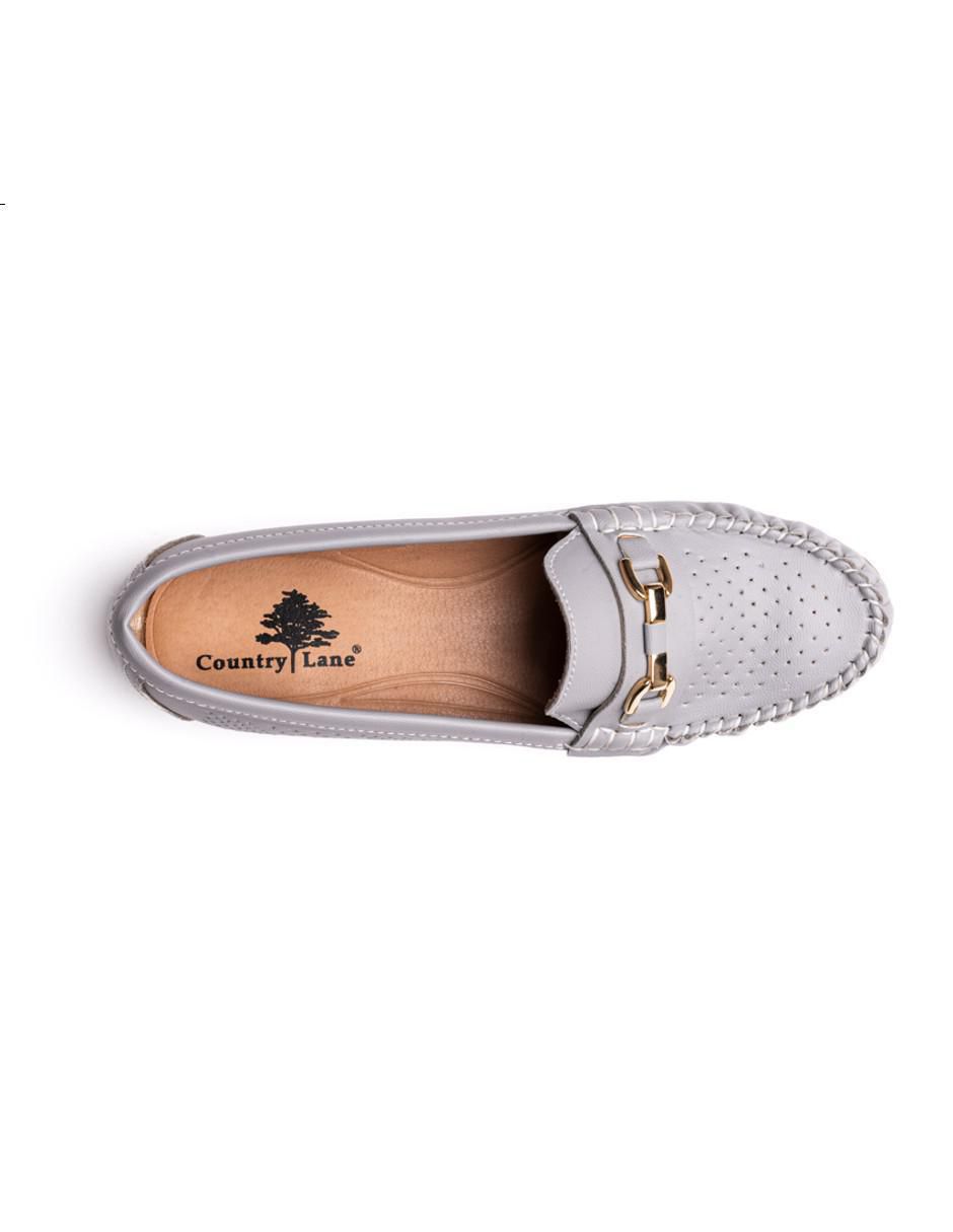 Mocasín de piel para mujer