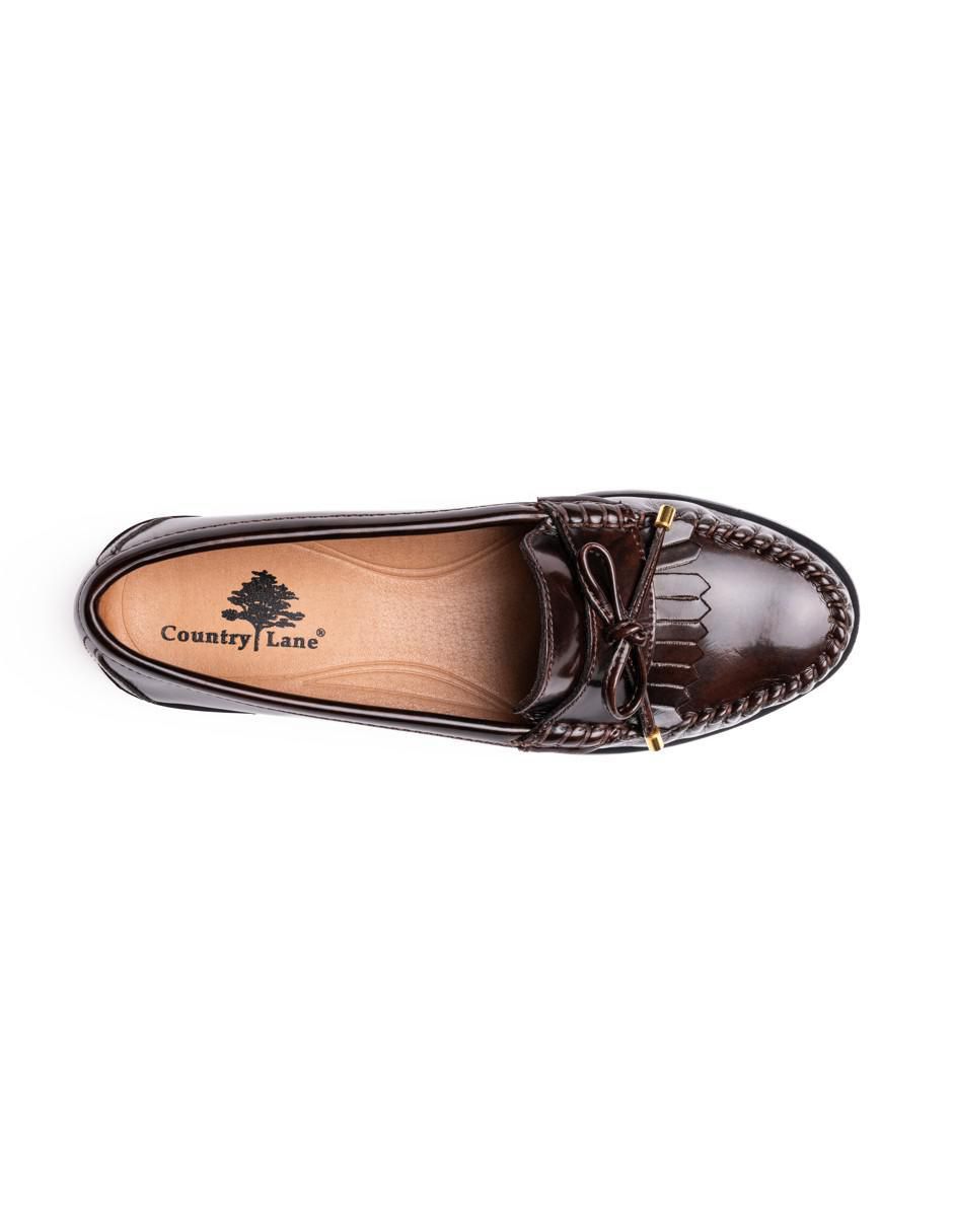 Mocasín Country Lane de piel para mujer