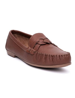 Mocasín de piel para mujer
