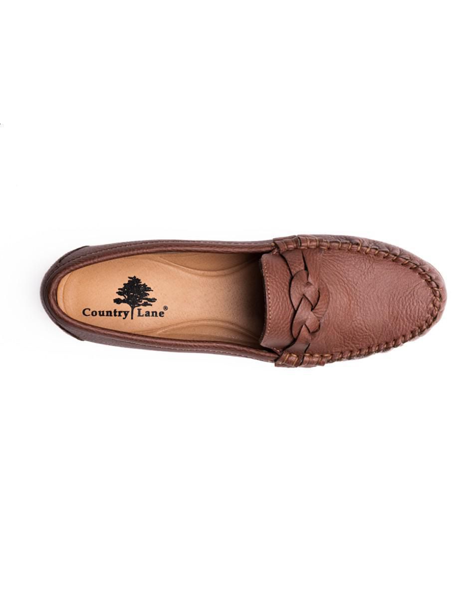 Mocasín de piel para mujer