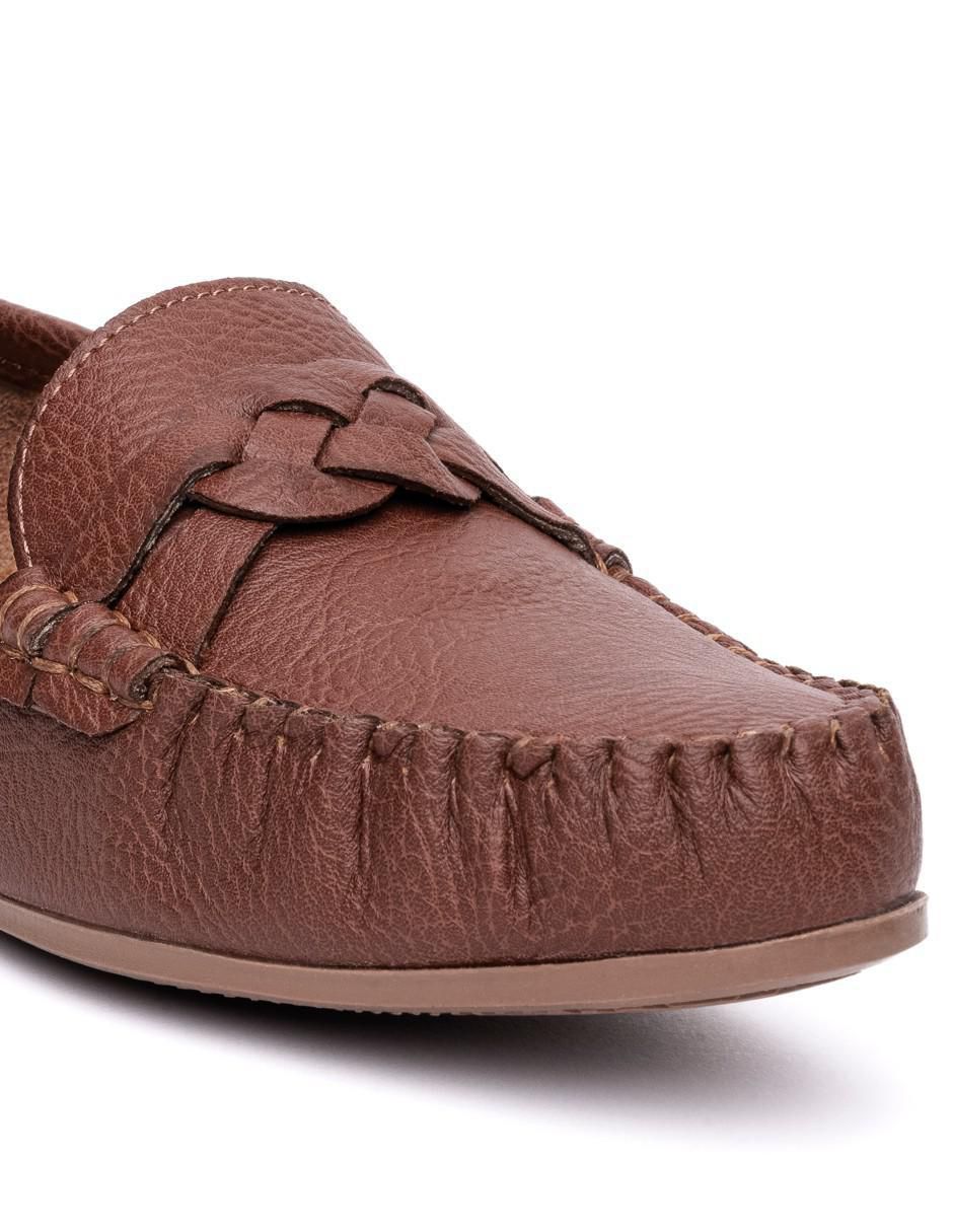 Mocasín de piel para mujer