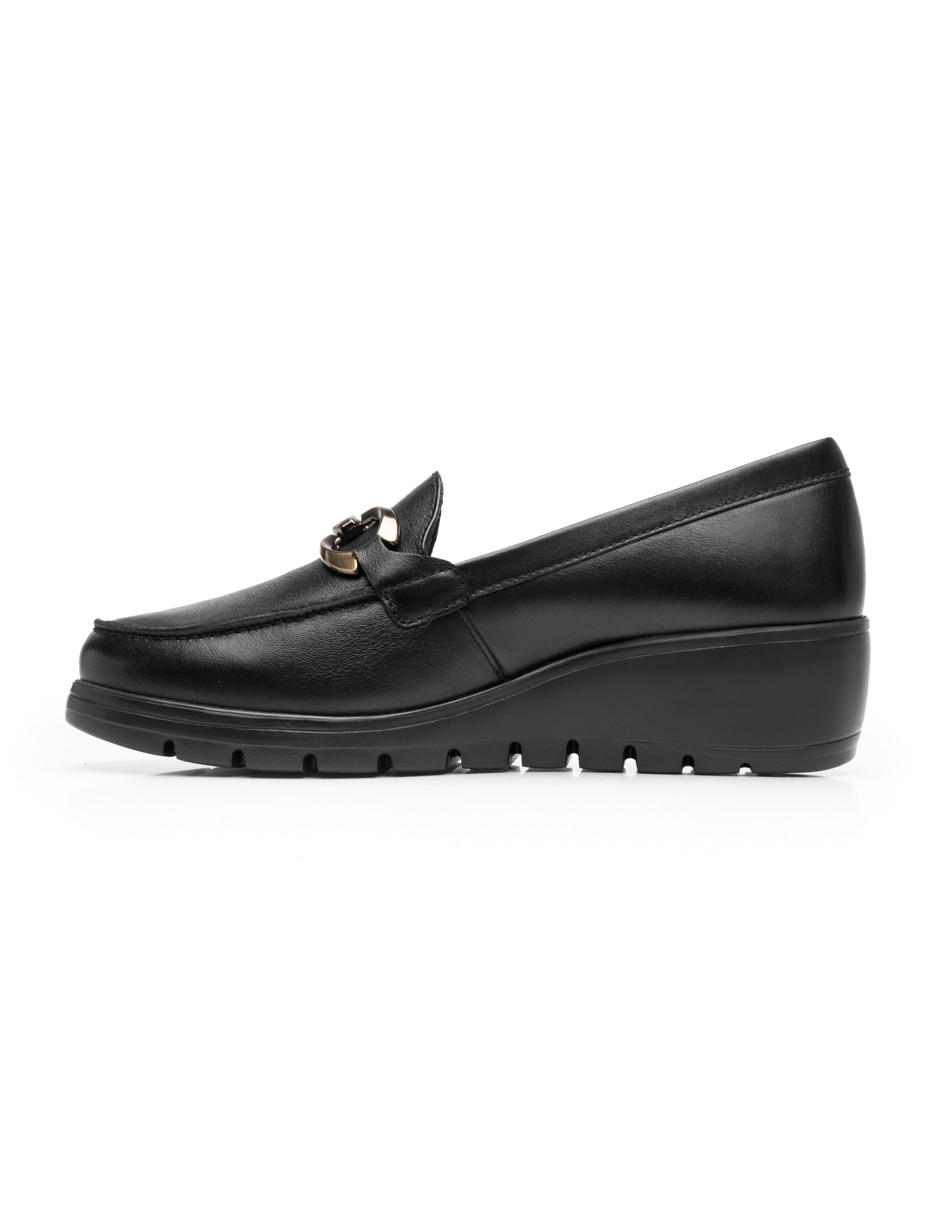 Mocasín de piel para mujer