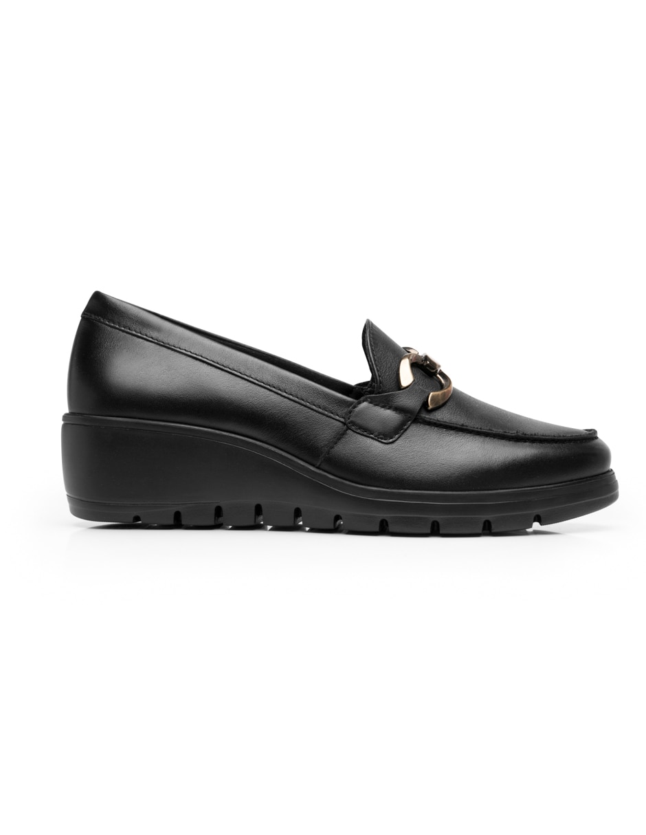 Mocasín de piel para mujer