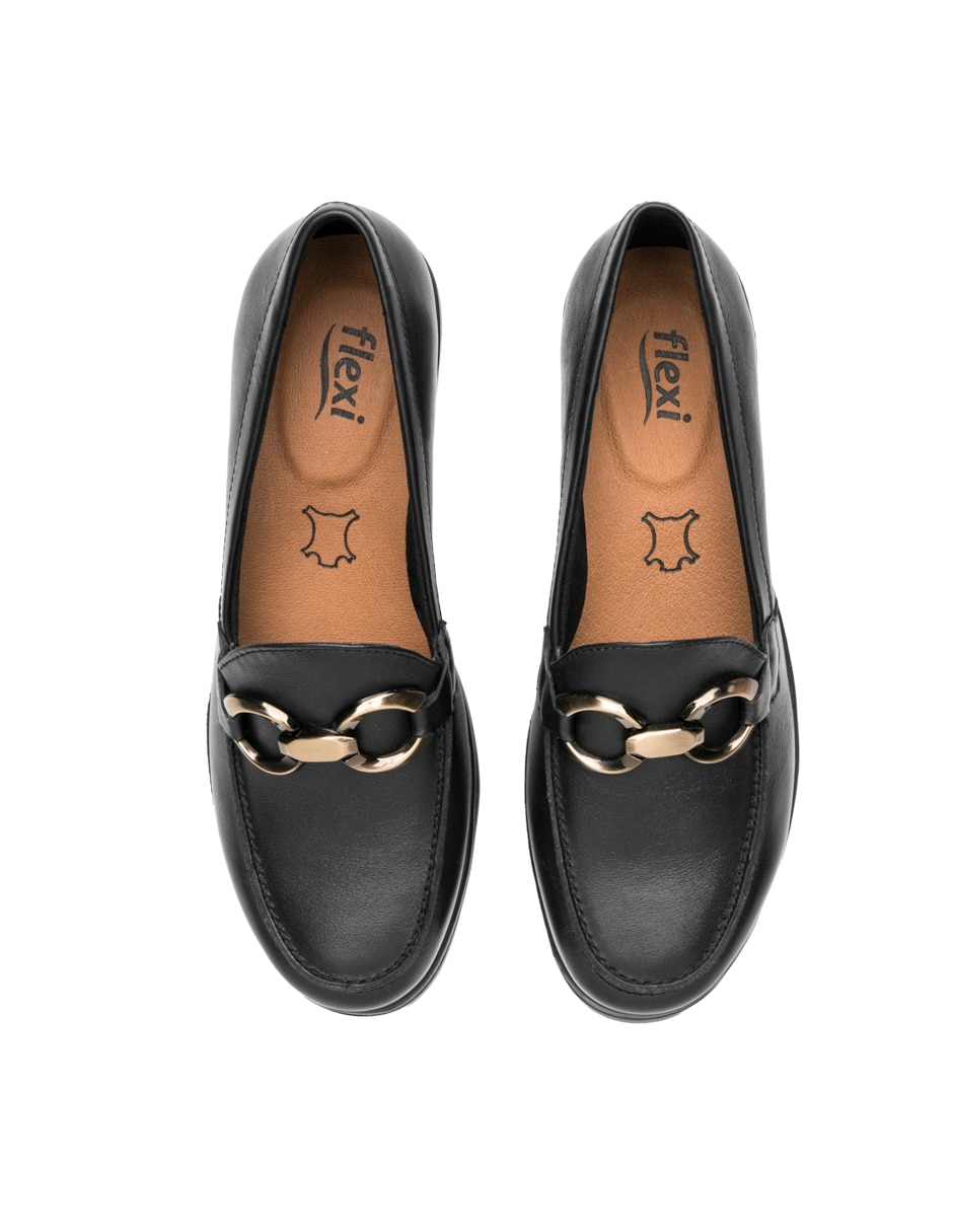 Mocasín de piel para mujer