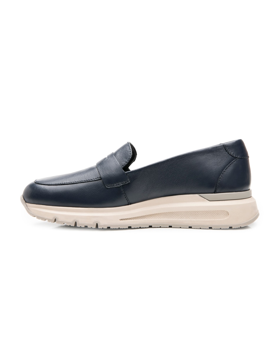 Mocasín de piel para mujer