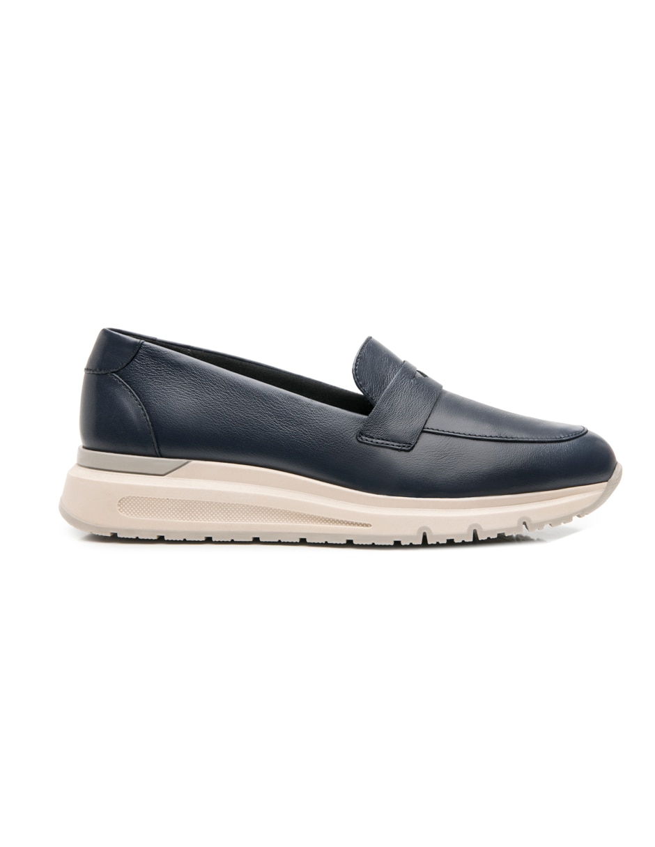 Mocasín de piel para mujer