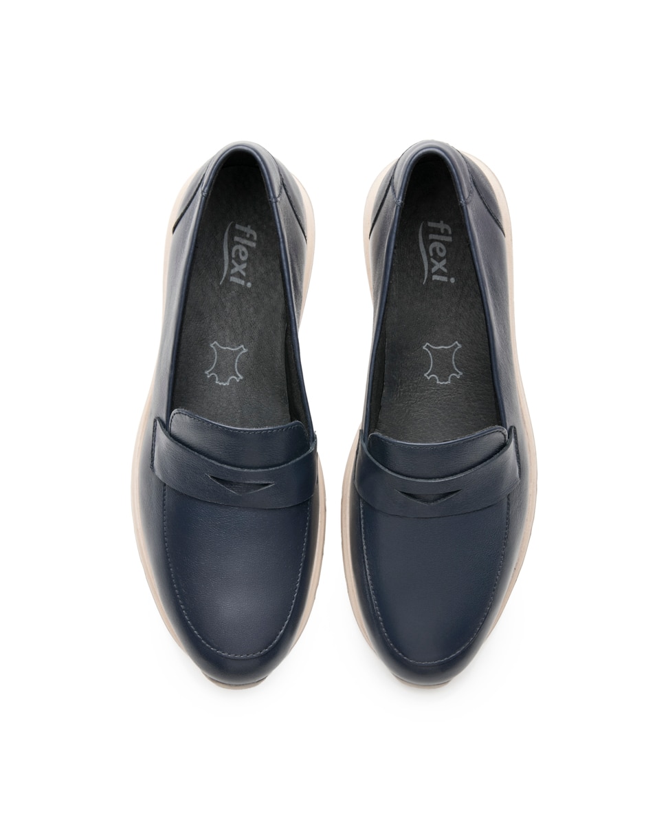 Mocasín de piel para mujer