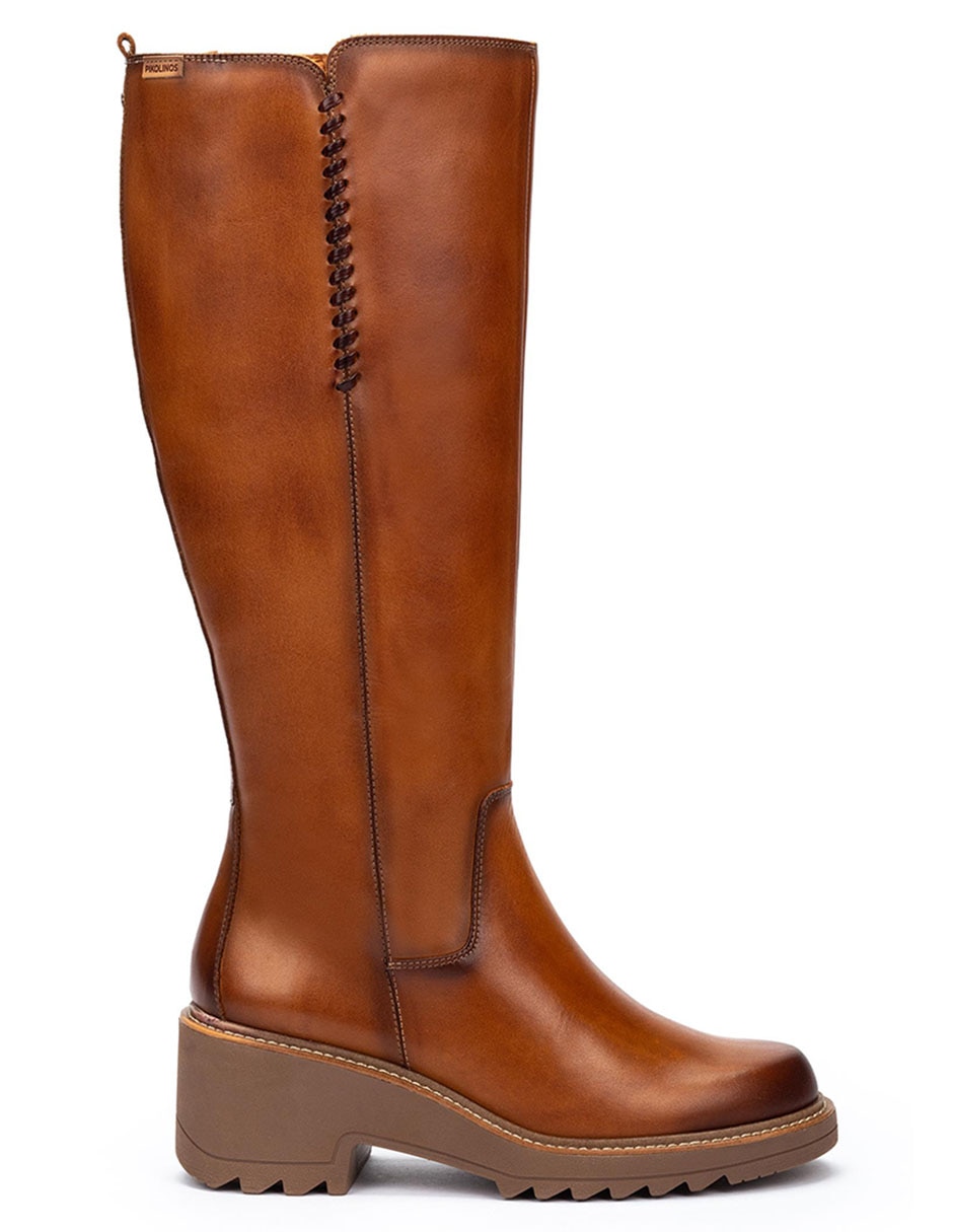 Bota abajo de la rodilla de piel para mujer 1