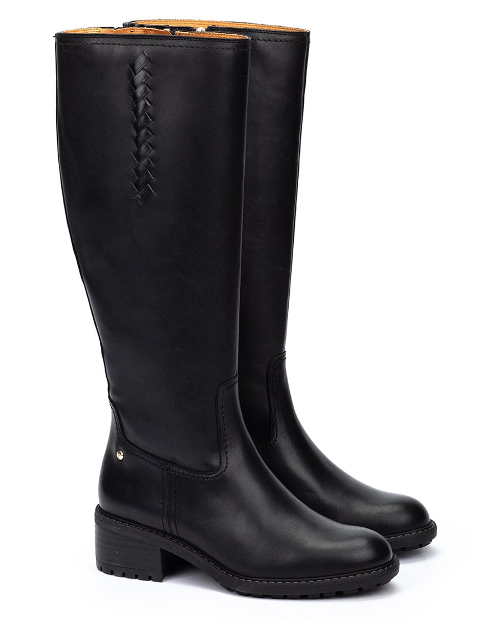 Bota a la rodilla medina de piel para mujer 2