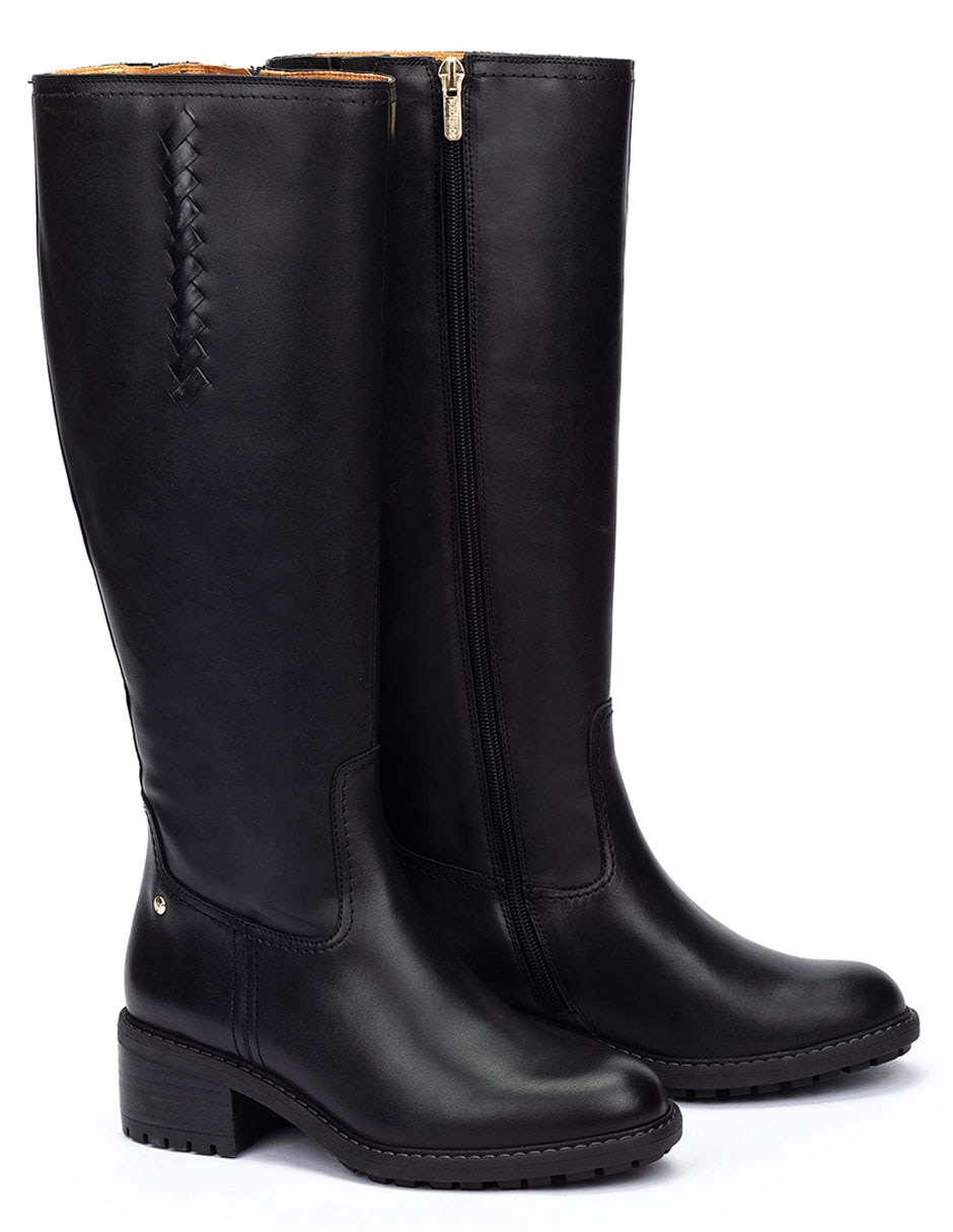 Bota a la rodilla medina de piel para mujer 4
