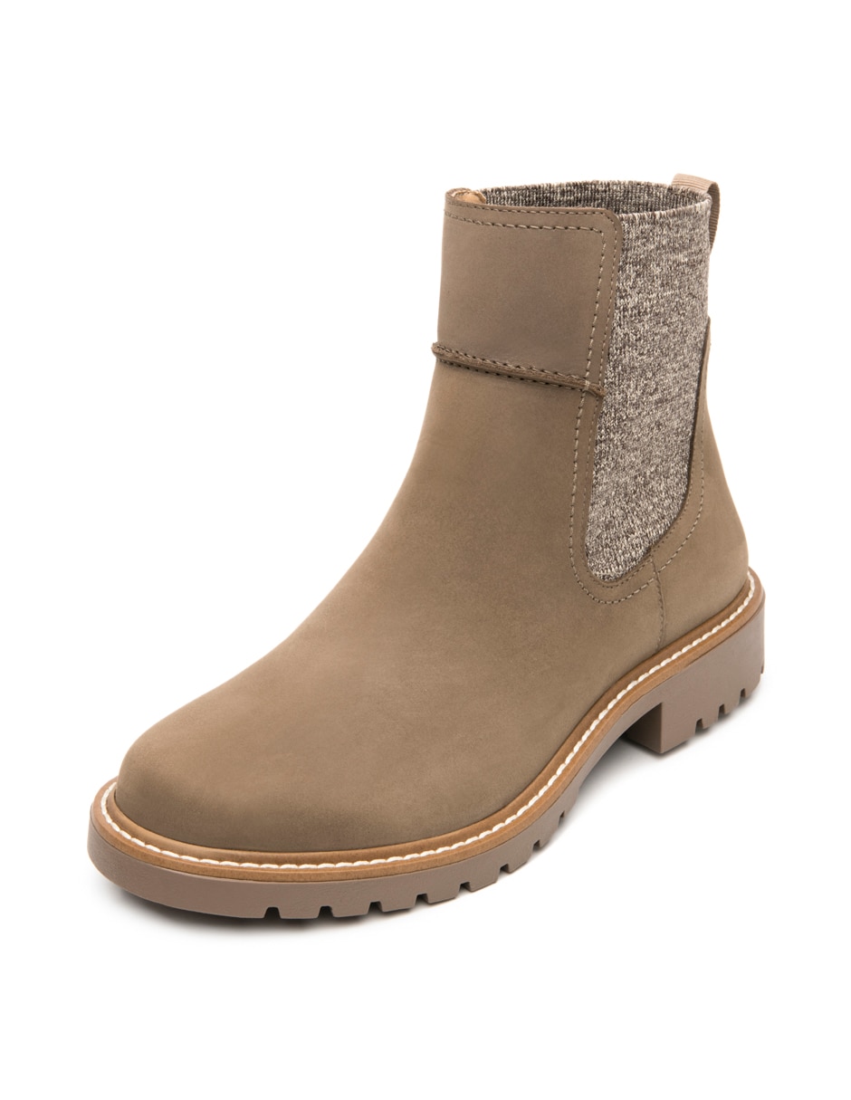 Botín arriba del tobillo Flexi casual de piel para mujer
