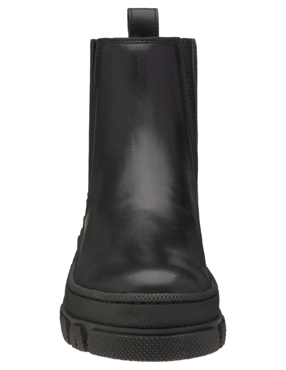 Bota arriba del tobillo dora de piel para mujer