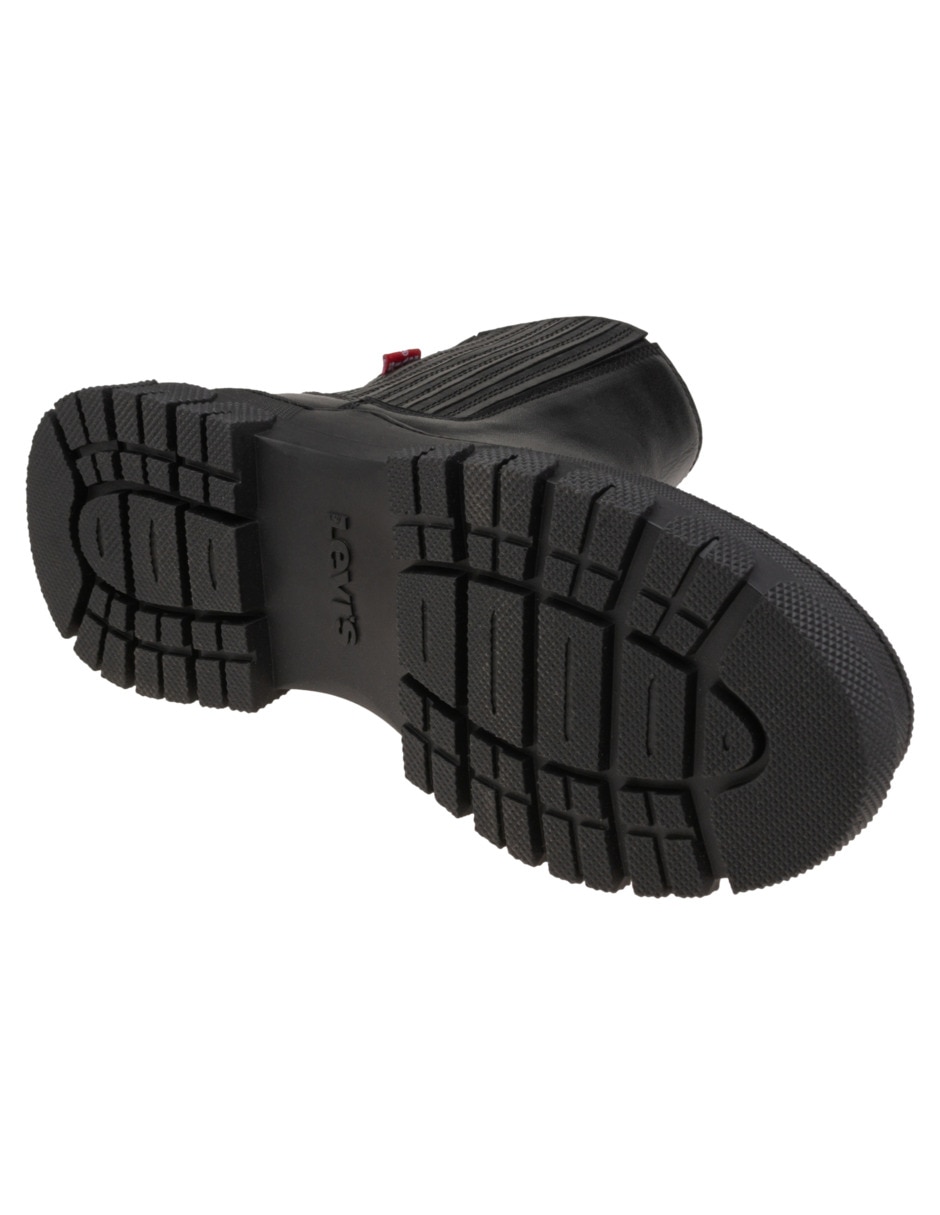 Bota arriba del tobillo dora de piel para mujer