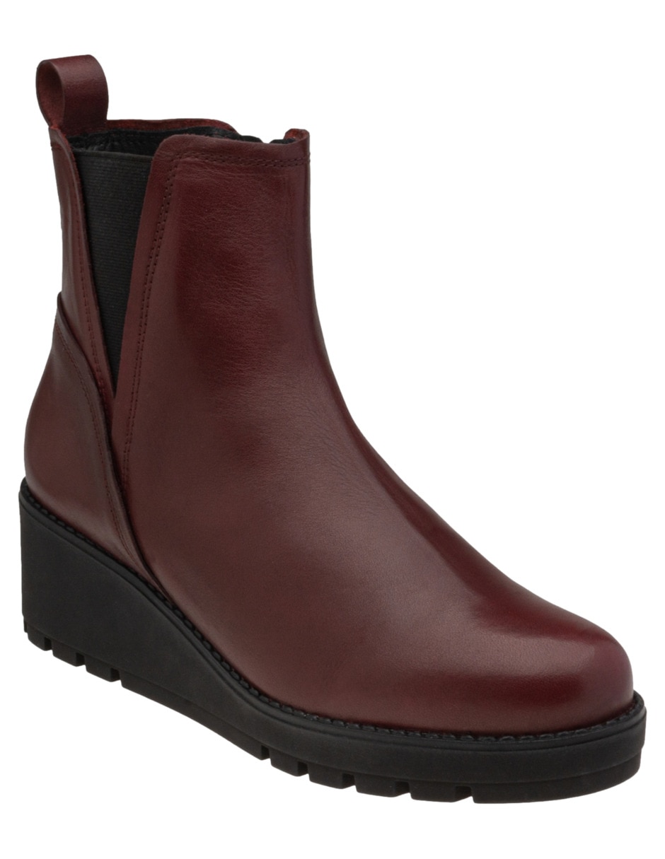 Bota arriba del tobillo de piel para mujer