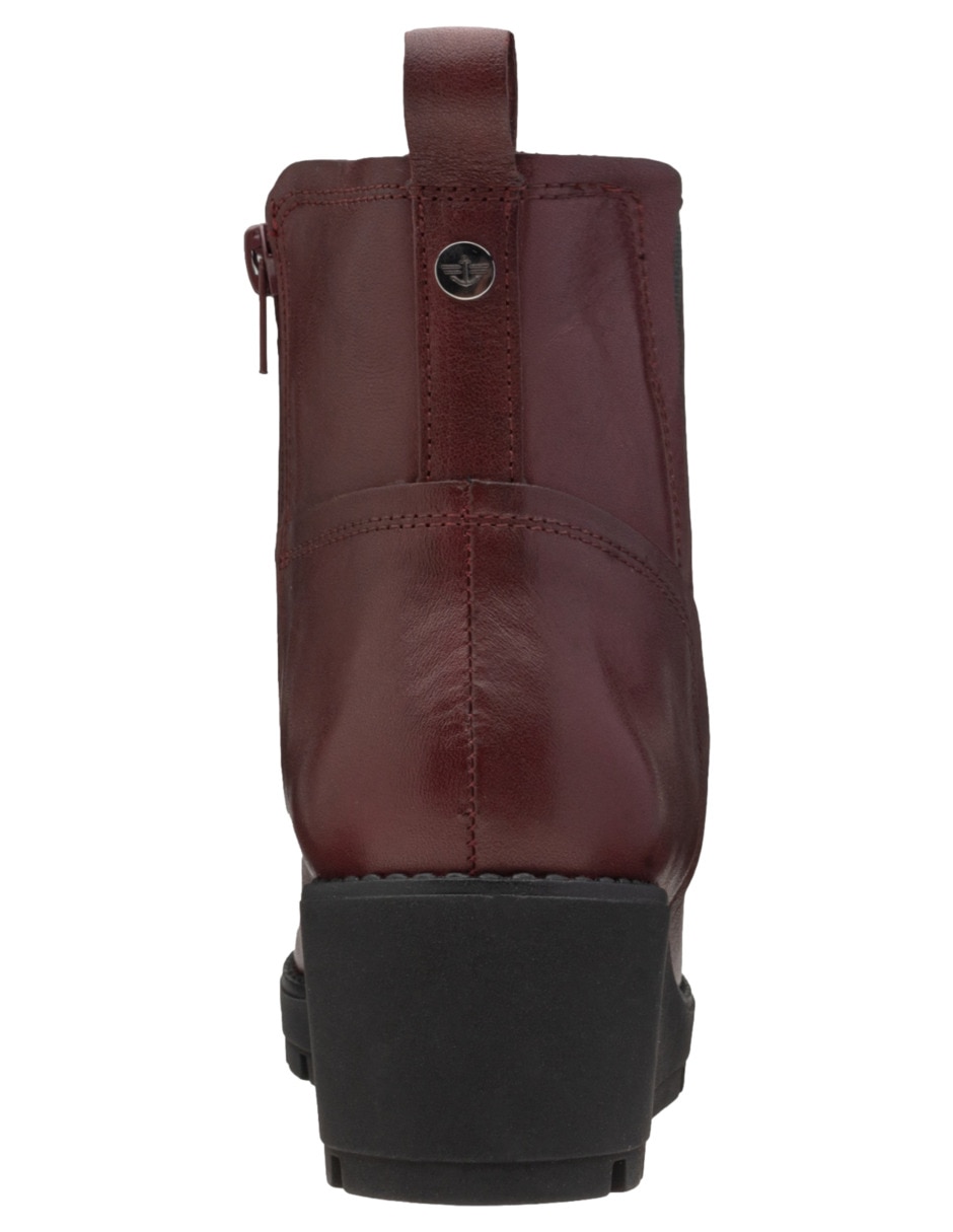 Bota arriba del tobillo de piel para mujer 5