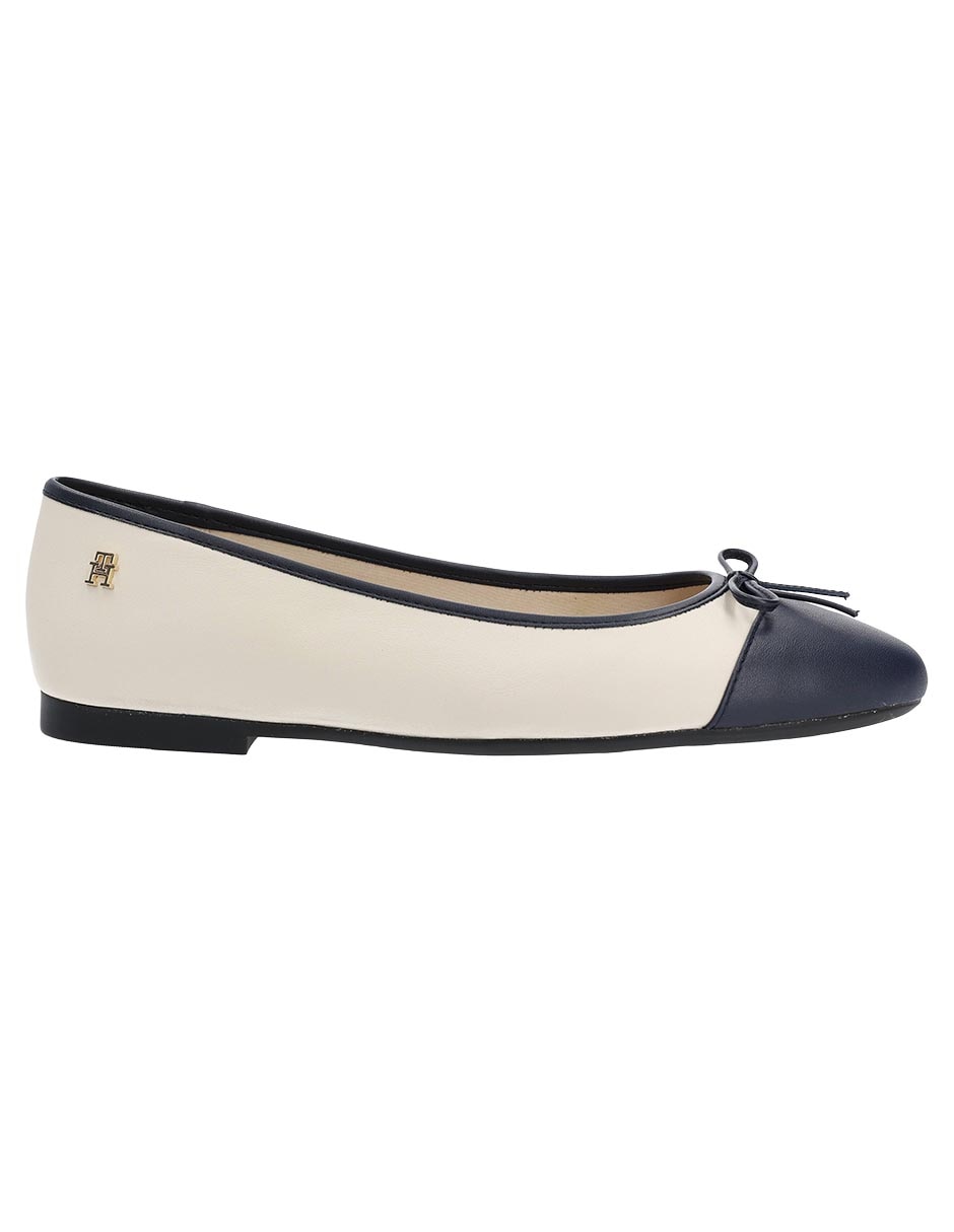 Balerina Tommy Hilfiger de cuero para mujer