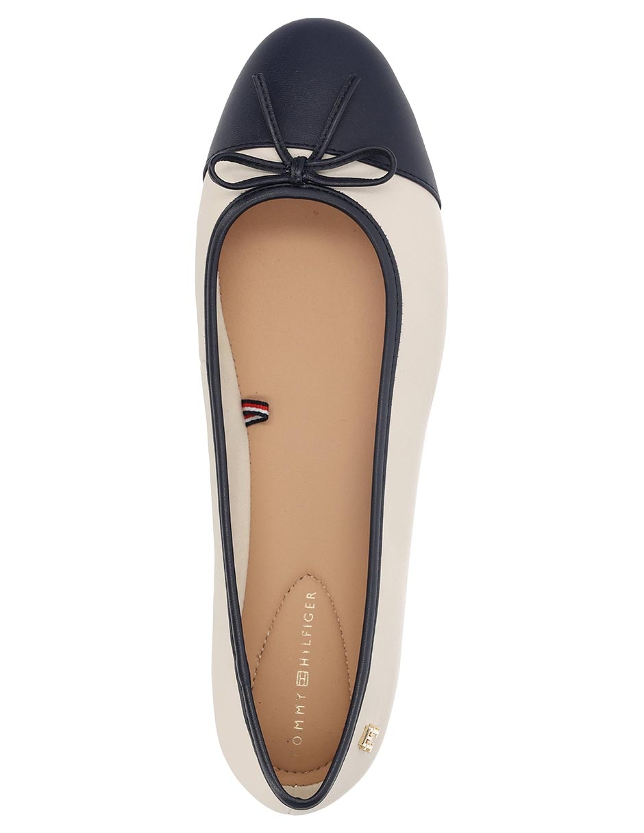 Balerina Tommy Hilfiger de cuero para mujer