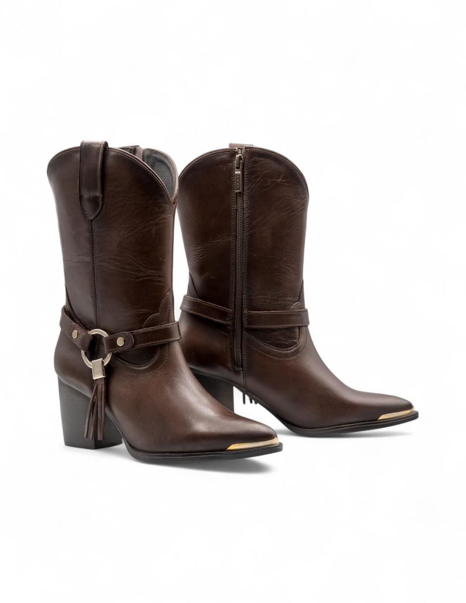 Bota arriba del tobillo Lyard de piel para mujer