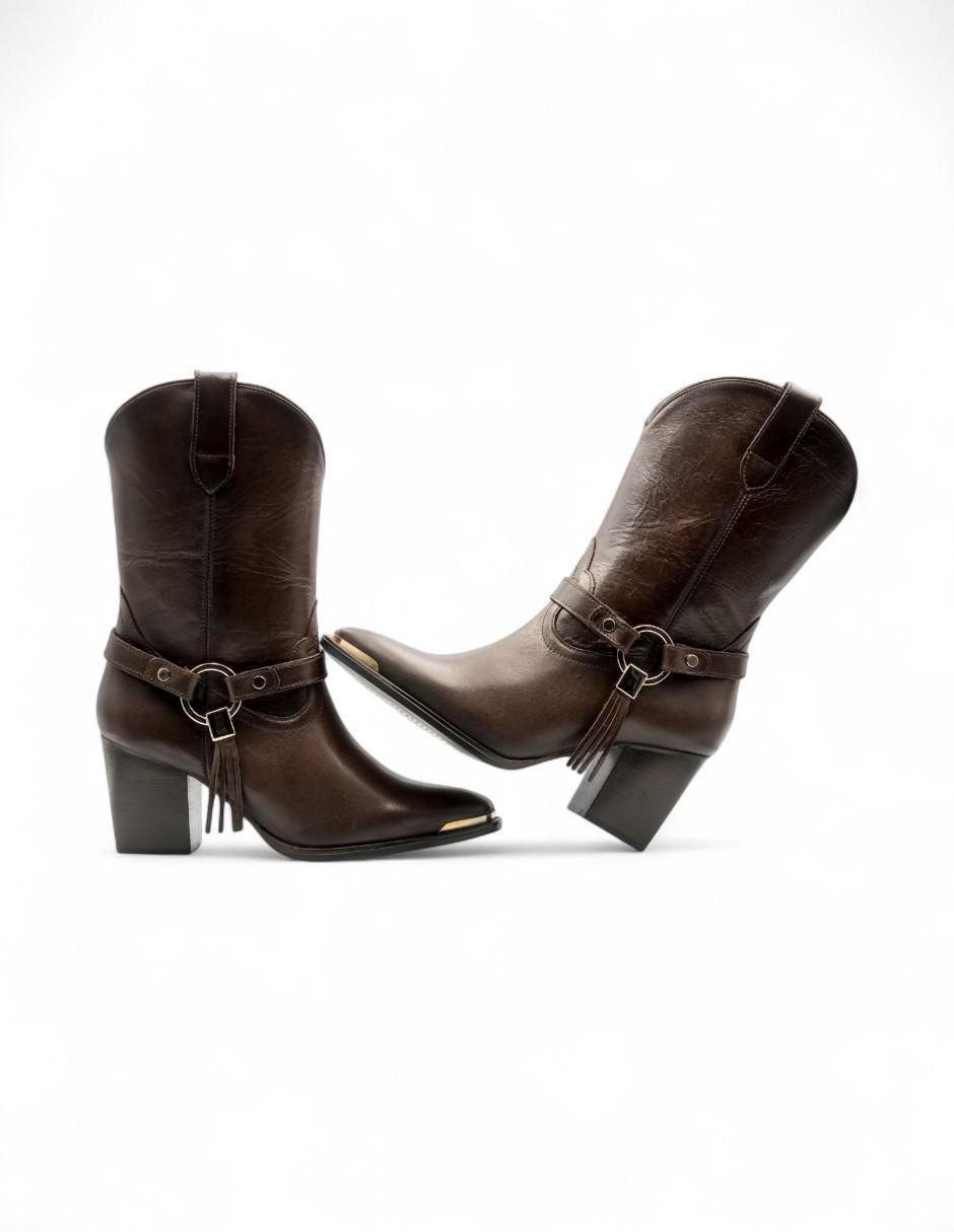 Bota arriba del tobillo Lyard de piel para mujer