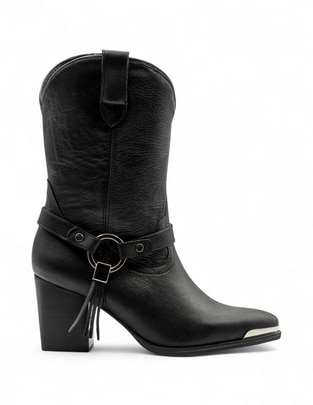 Bota arriba del tobillo de piel para mujer Bota arriba del tobillo de piel para mujer
