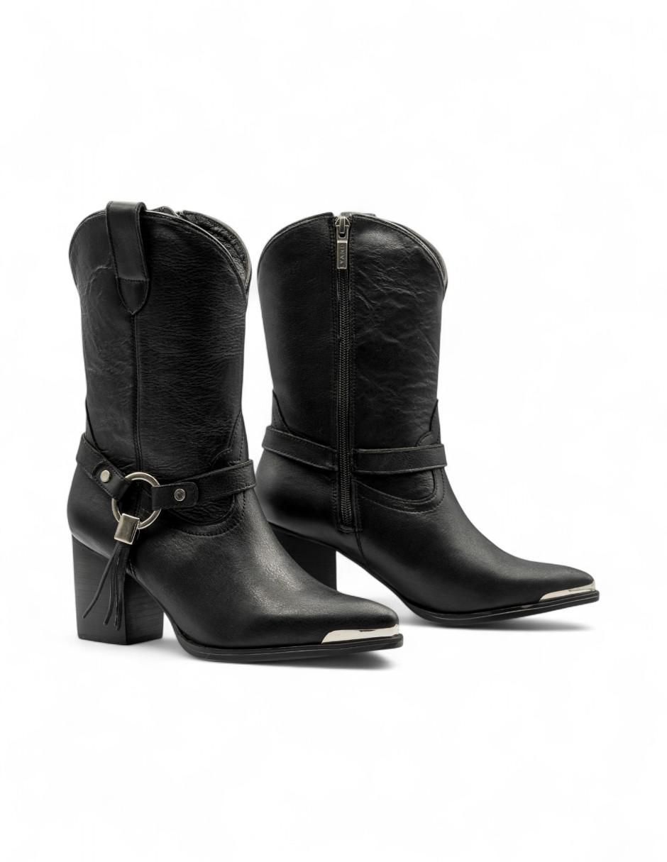 Bota arriba del tobillo Lyard de piel para mujer