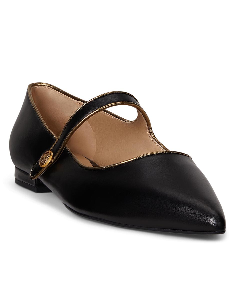 Balerina de piel para mujer