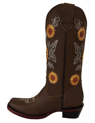 Bota cowboy media pierna de piel para mujer Bota cowboy media pierna de piel para mujer