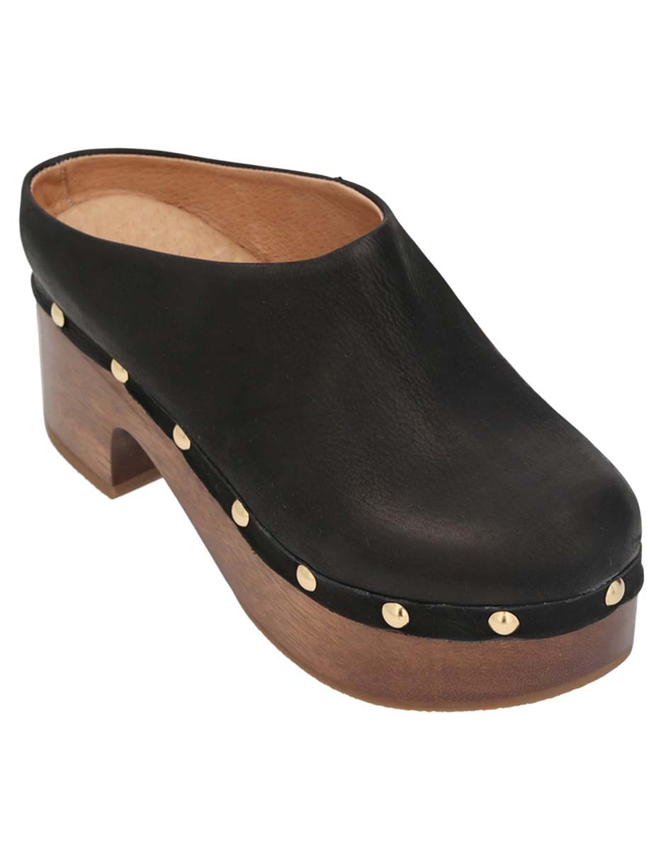 Zueco de cuero para mujer Zueco de cuero para mujer