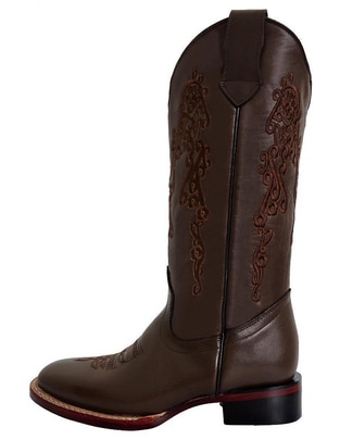 Bota cowboy media pierna Vaquero de piel para mujer Bota cowboy media pierna Vaquero de piel para mujer