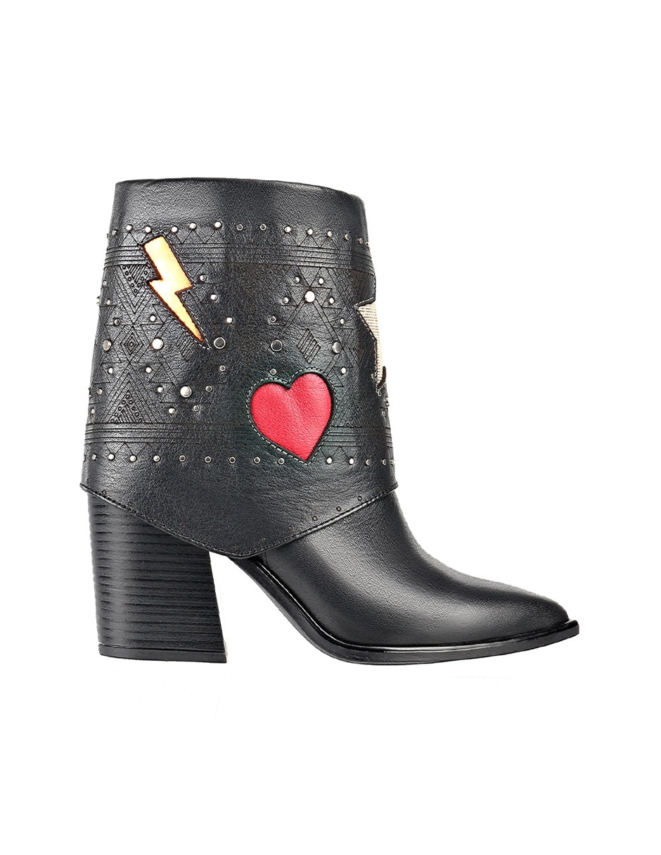 Bota cowboy arriba del tobillo Jossefina Carranza Moda Jossefina de piel para mujer