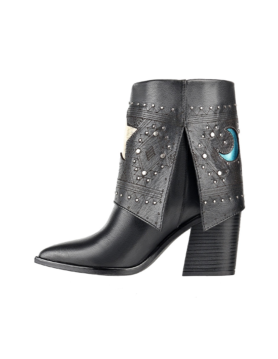 Bota cowboy arriba del tobillo Jossefina Carranza Moda Jossefina de piel para mujer