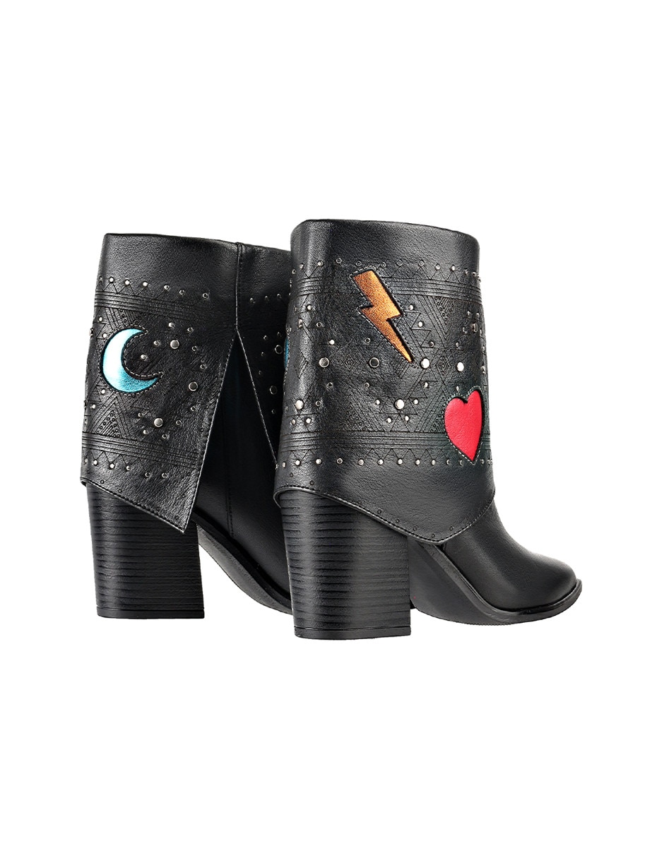 Bota cowboy arriba del tobillo Jossefina Carranza Moda Jossefina de piel para mujer