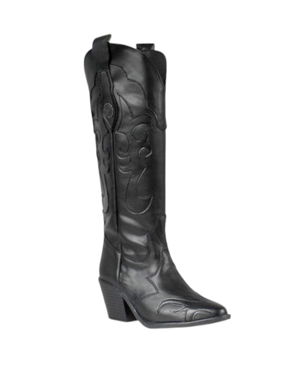 Bota cowboy a la rodilla Kuali Shoes Vaquera para mujer