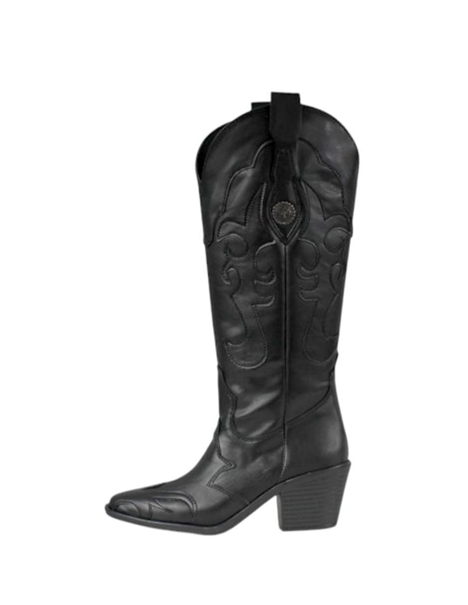 Bota cowboy a la rodilla Kuali Shoes Vaquera para mujer