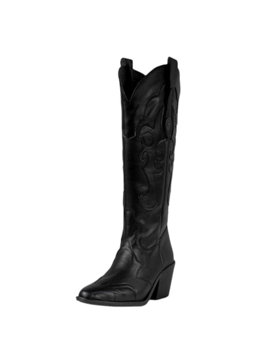 Bota cowboy a la rodilla Kuali Shoes Vaquera para mujer