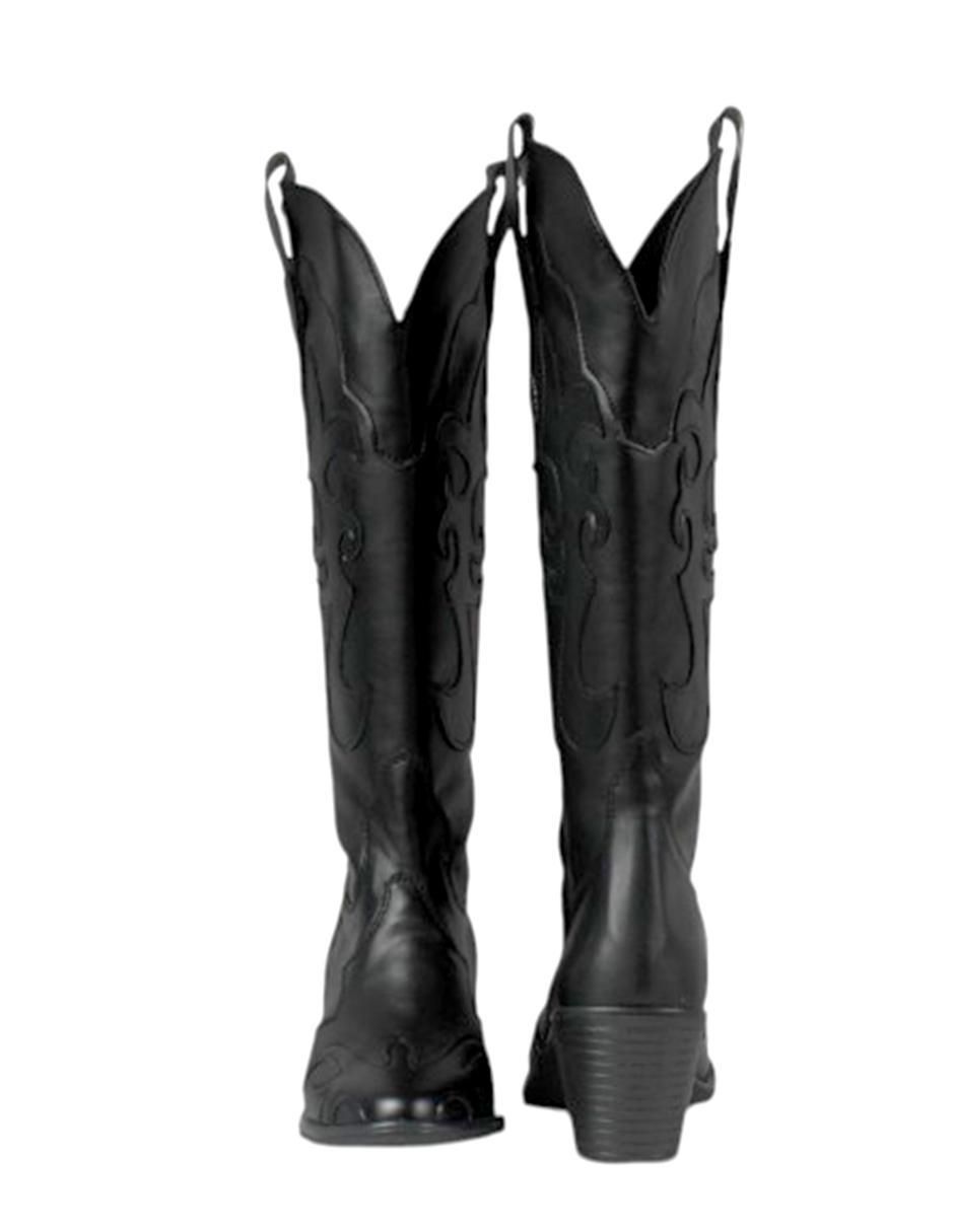 Bota cowboy a la rodilla Kuali Shoes Vaquera para mujer