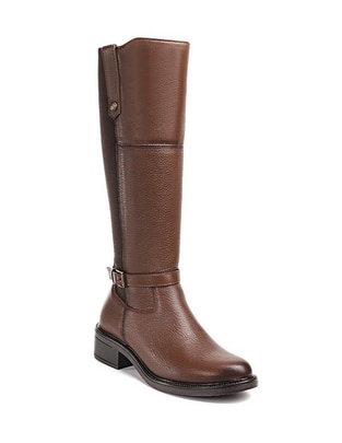 Bota abajo de la rodilla de piel para mujer Bota abajo de la rodilla de piel para mujer