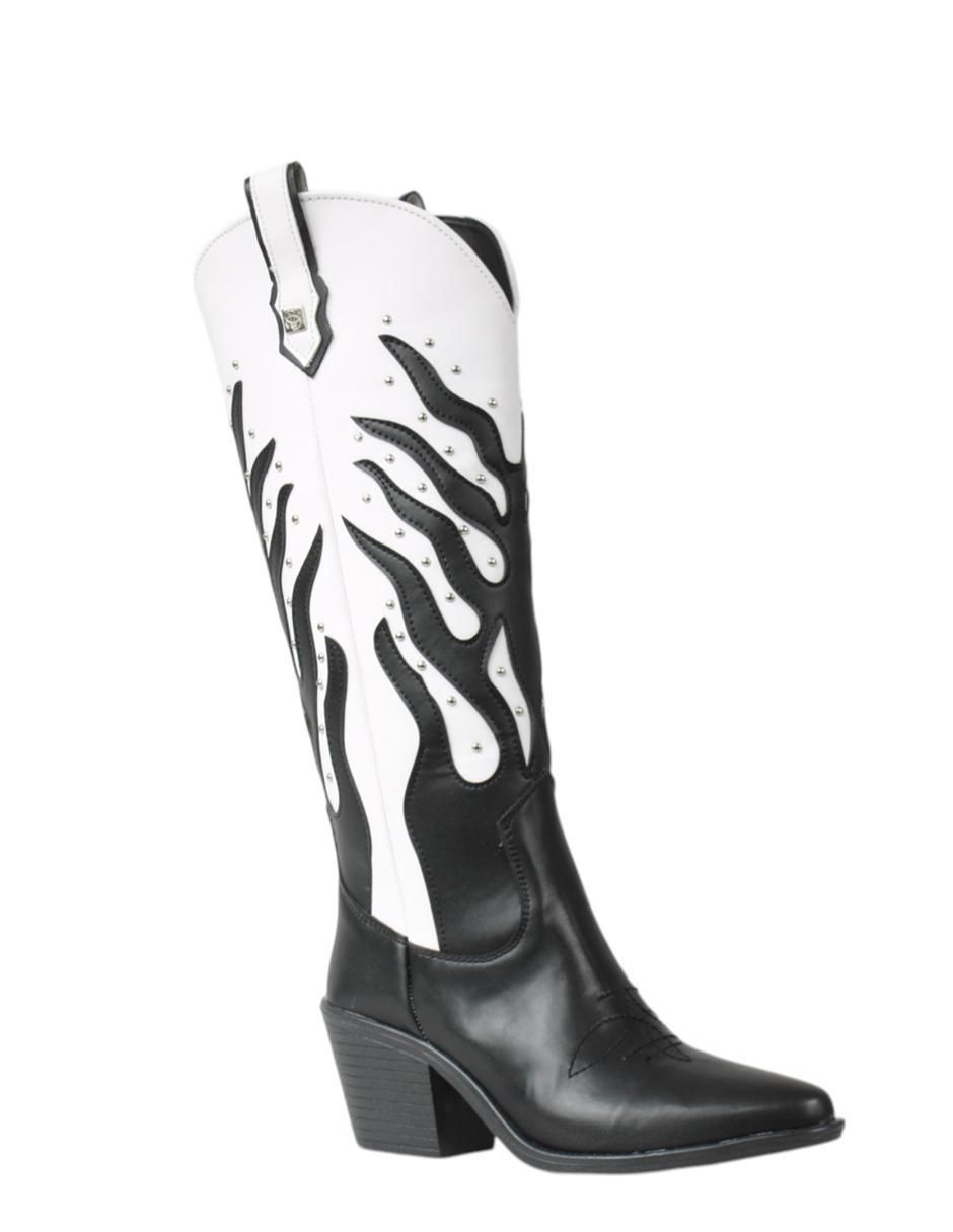 Bota cowboy abajo de la rodilla Kuali Shoes Vaqueras para mujer