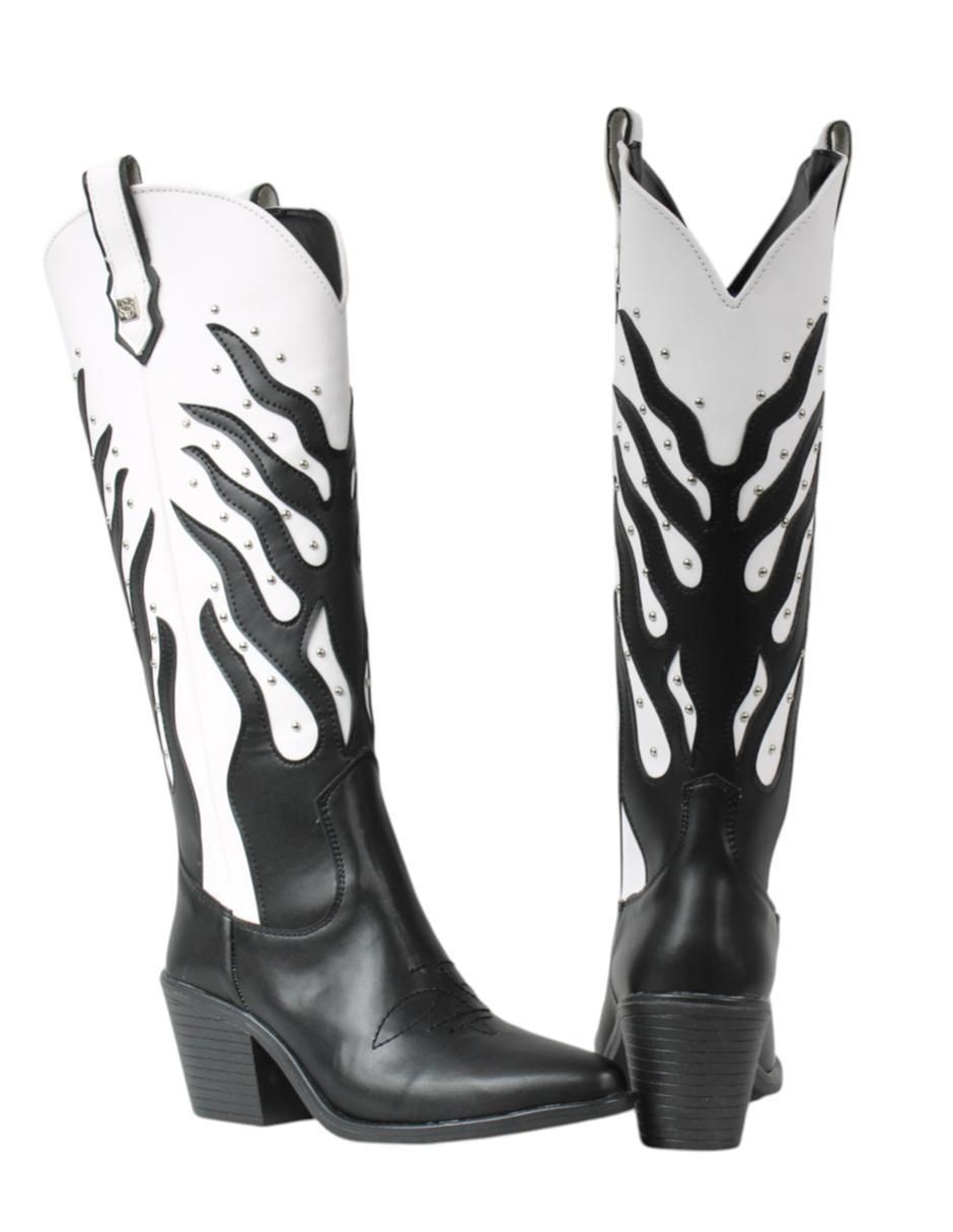 Bota cowboy abajo de la rodilla Kuali Shoes Vaqueras para mujer