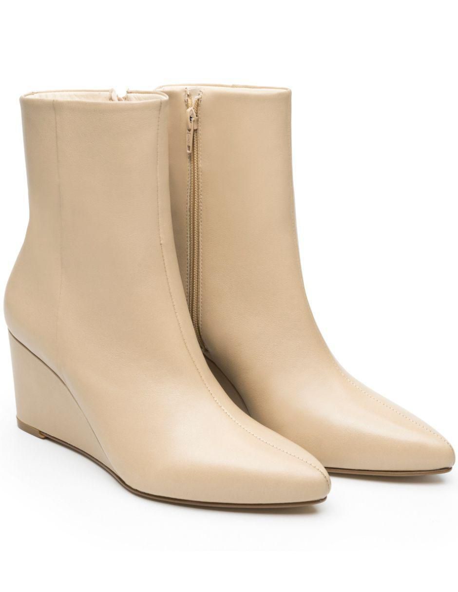 Bota arriba del tobillo de piel para mujer 2