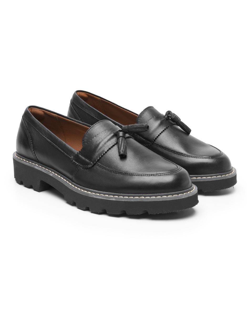 Mocasín de piel para mujer