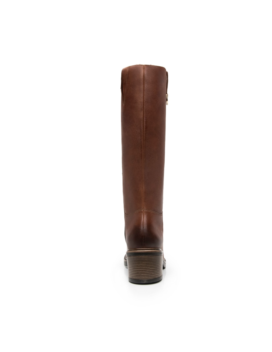 Bota abajo de la rodilla Flexi Casual de piel para mujer