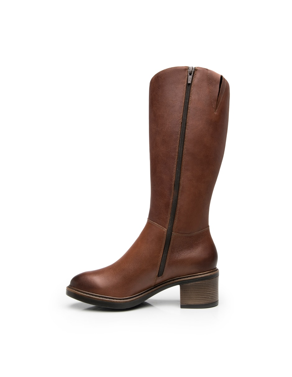 Bota abajo de la rodilla Flexi Casual de piel para mujer