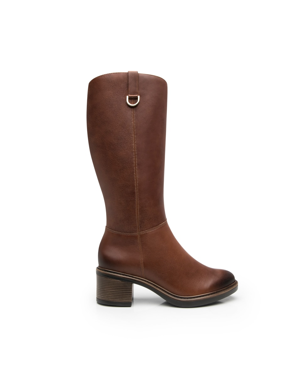 Bota abajo de la rodilla Flexi Casual de piel para mujer