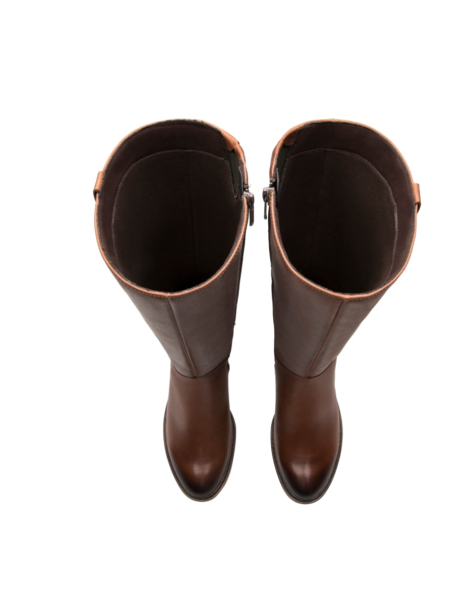 Bota abajo de la rodilla Flexi Casual de piel para mujer