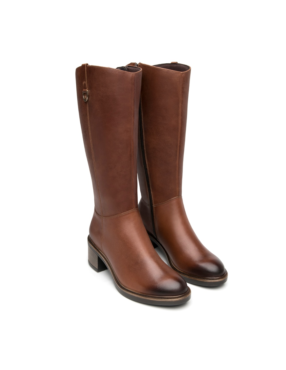 Bota abajo de la rodilla Flexi Casual de piel para mujer