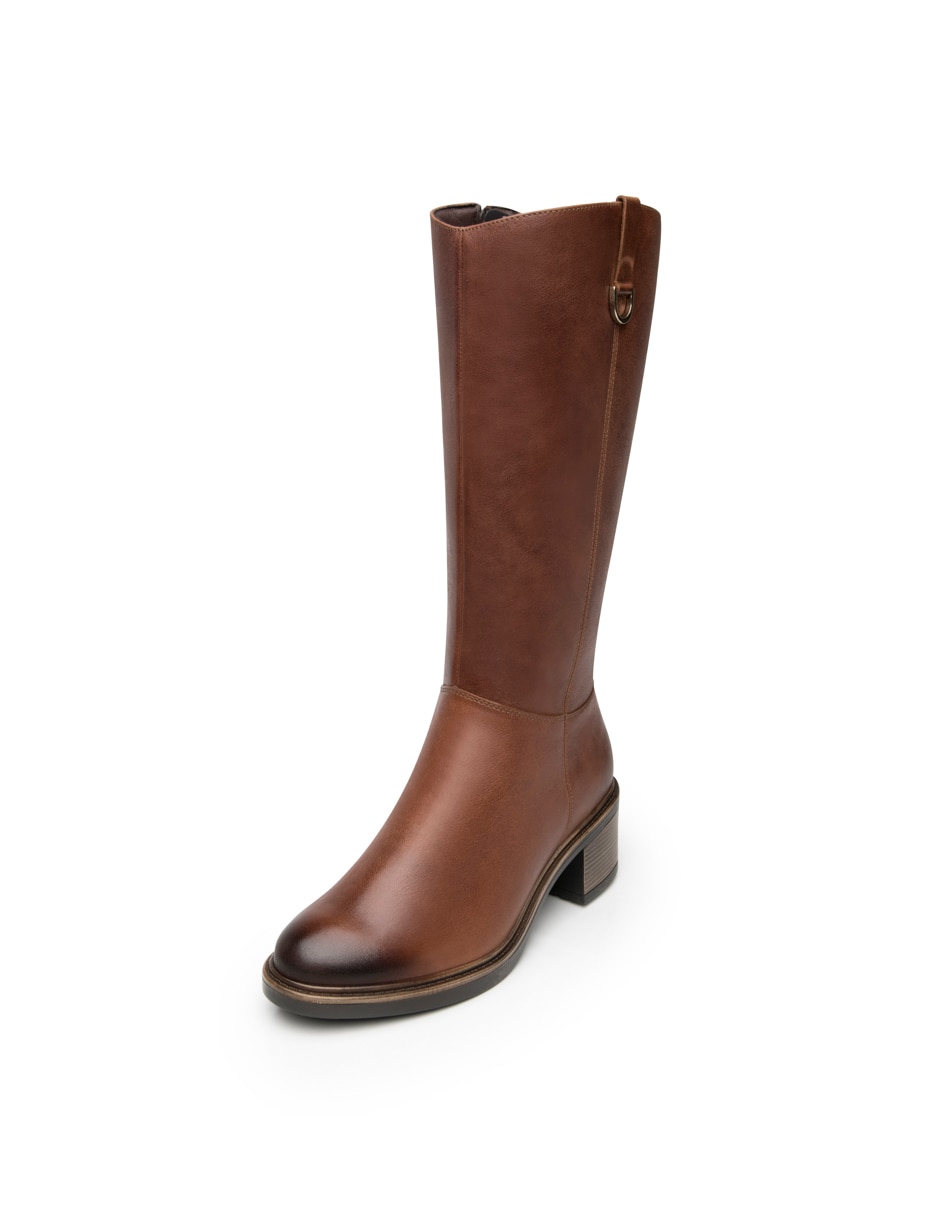 Bota abajo de la rodilla Flexi Casual de piel para mujer